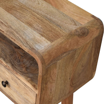 Mini Curved Console Table - Oak