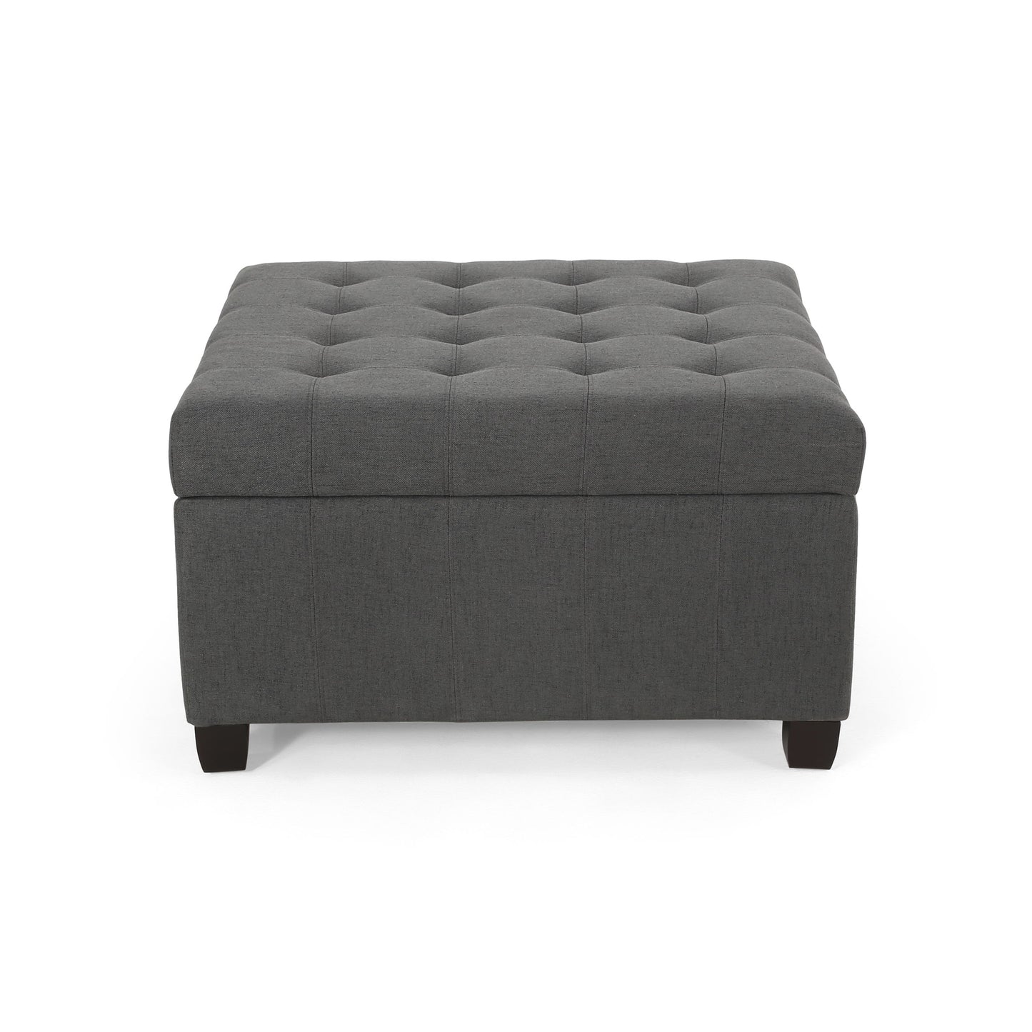 Isabella - Ottoman Contemporary Storage Solution - Dark Gray