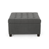 Isabella - Ottoman Contemporary Storage Solution - Dark Gray