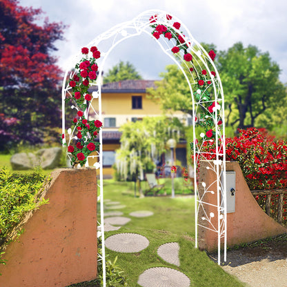 Metal Garden Arch Assemble Freely With 8 Styles Garden Arbor Trellis Climbing Plants Support Rose Arch Outdoor Arch Wedding Arch Party Events Archway - Cream White