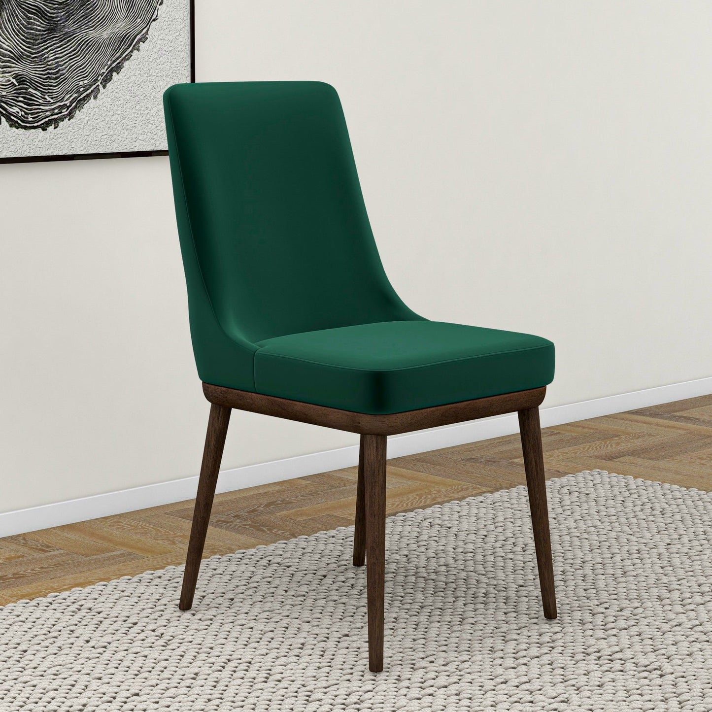 Kate - Mid-Century Modern Dining Chair (Set of 2) - Fabric - Multi