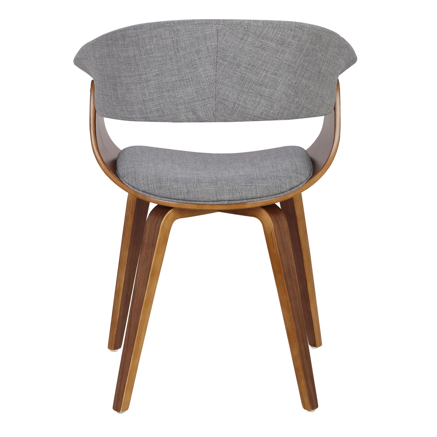 Vintage - Mod Mid-Century Modern Dining Accent Chair (Set of 2) - Walnut / Light Gray