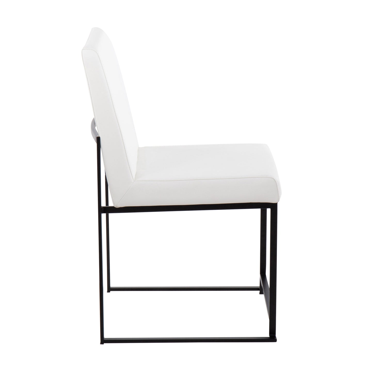 Fuji - Contemporary, High Back Dining Chair (Set of 2) - Black / White
