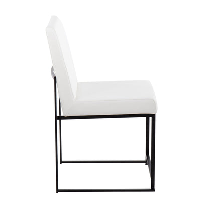 Fuji - Contemporary, High Back Dining Chair (Set of 2) - Black / White