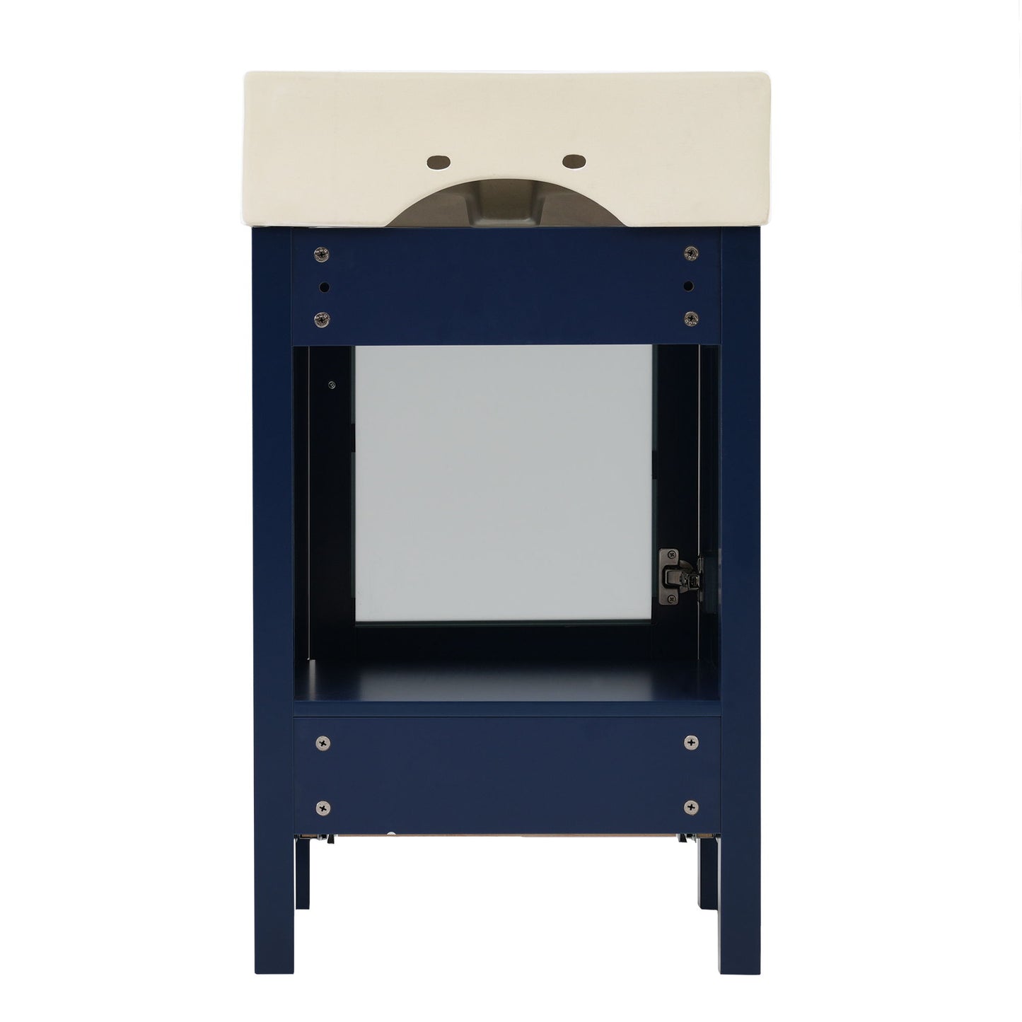 Bathroom Vanity With Ceramic Sink And Ample Storage, Ideal For Small Bathrooms - Blue