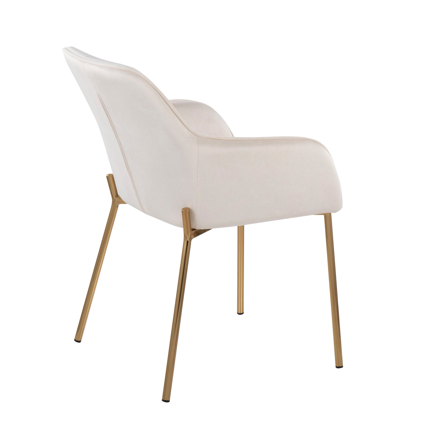 Daniella - Contemporary Dining Chair (Set of 2) - Gold / Cream