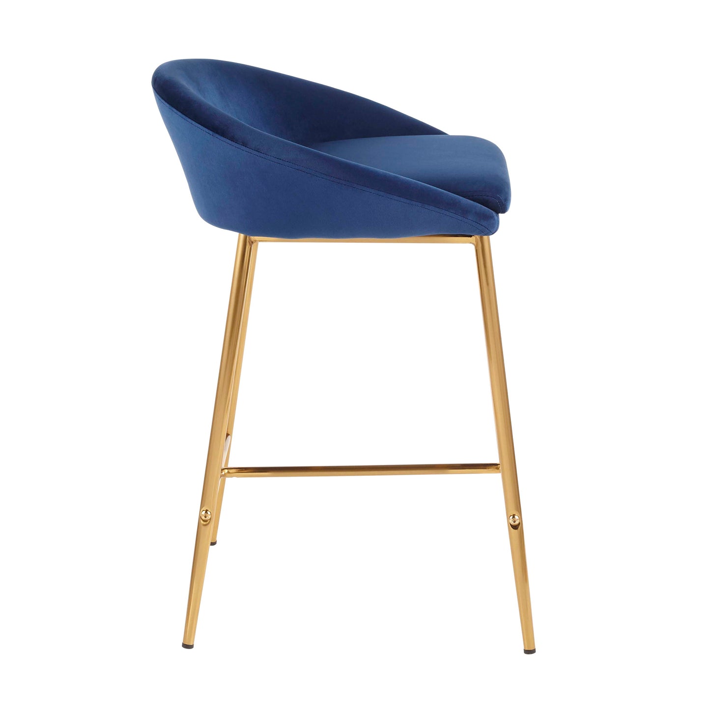 Matisse - Glam Counter Stool (Set of 2) - Gold / Blue