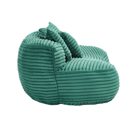 High Back Bean Bag Sofa Lounger For Adults And Kids, Indoor & Outdoor, Durable - Emerald