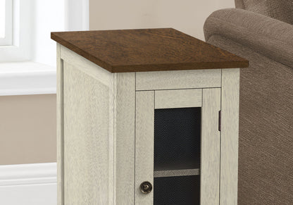 Accent End Table Transitional - White
