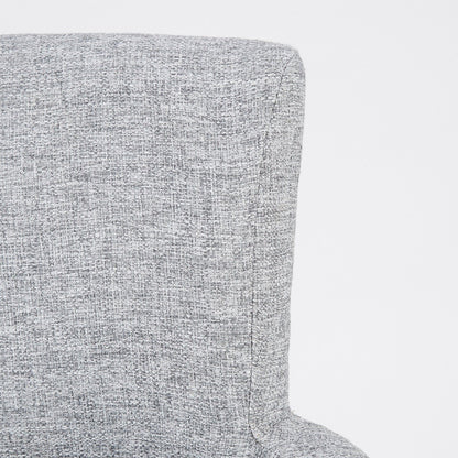 Contemporary Arm Dining Chair With Nailhead Trim - Gray / Black Noir