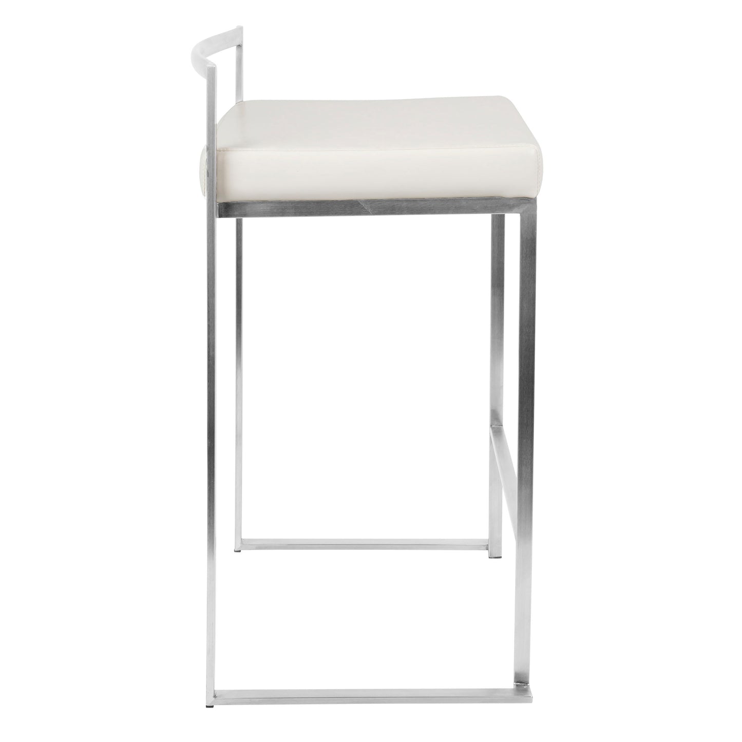Fuji - Contemporary, Stackable Counter Stool (Set of 3) - White