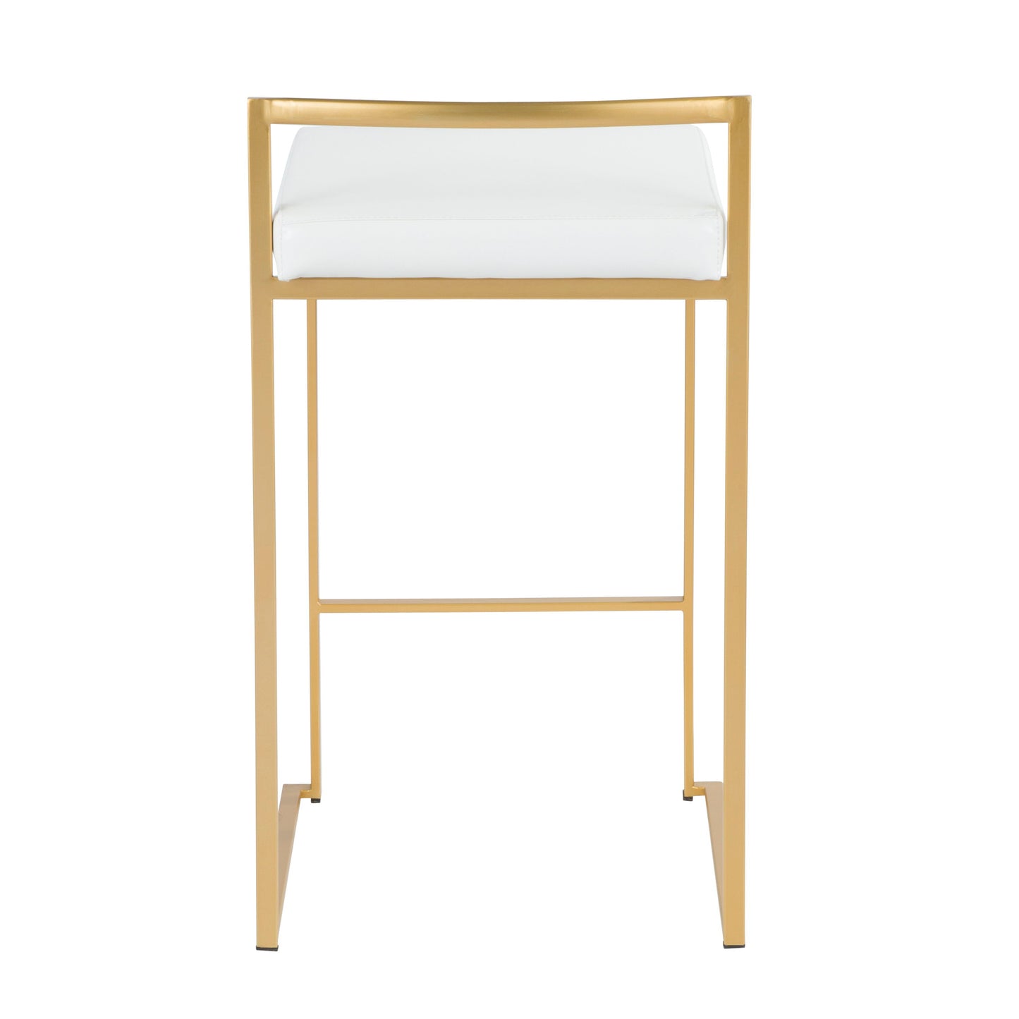 Fuji - Contemporary Counter Stool (Set of 3) - Gold / White