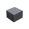 10 Piece Interlocking Deck Tiles Striped Pattern, Square Acacia Hardwood Outdoor Flooring For Patio, Bancony, Pool Side - Light Gray