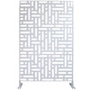 Decorative Freestanding Metal Privacy Screen For Indoor & Outdoor Use - White