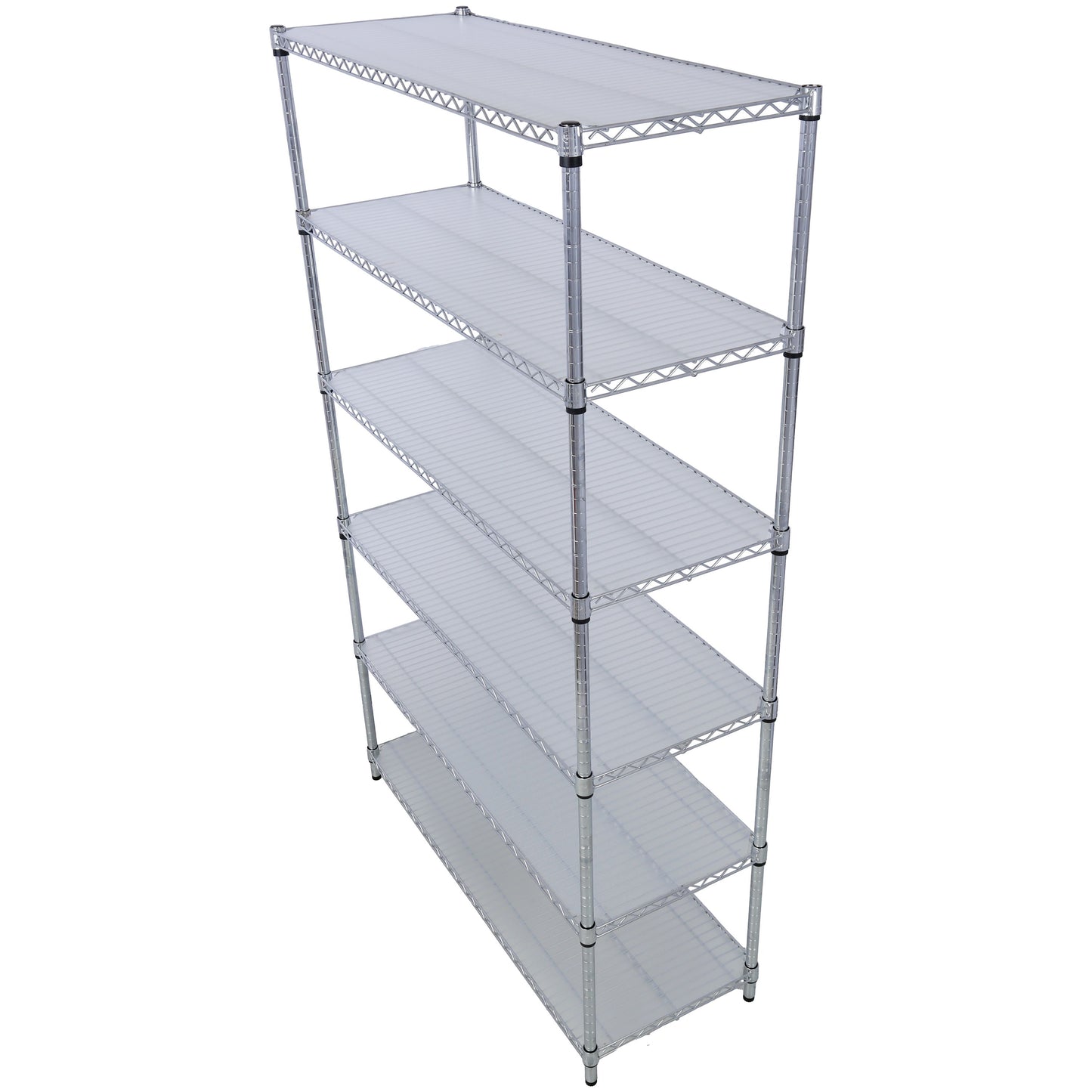 6 Tier 6000Lbs Capacity Nsf Metal Shelf Wire Shelving Unit, Heavy Duty Adjustable Storage Rack With Wheels & Shelf Liners For Commercial Grade Utility Steel Storage Rack - Chrome