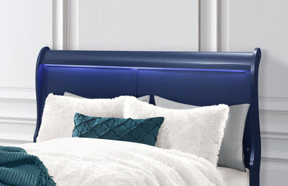 Charlston - Full Bed With LED - Blue