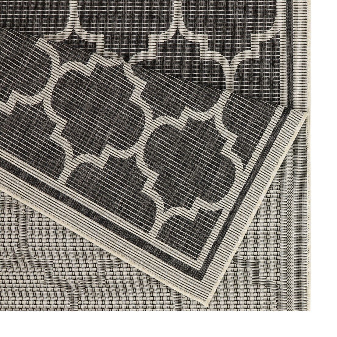 Sunshine - 7'10" X 10'3" Polypropylene Indoor, Outdoor Area Rug - Anthracite