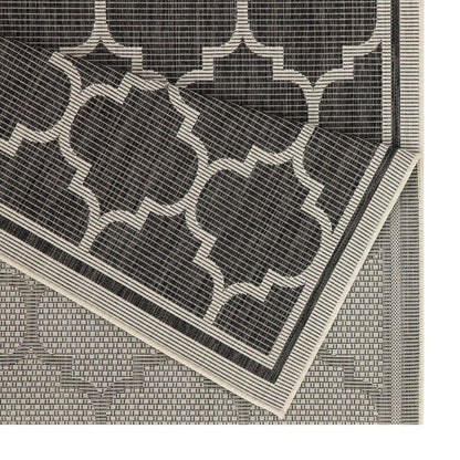 Sunshine - 7'10" X 10'3" Polypropylene Indoor, Outdoor Area Rug - Anthracite
