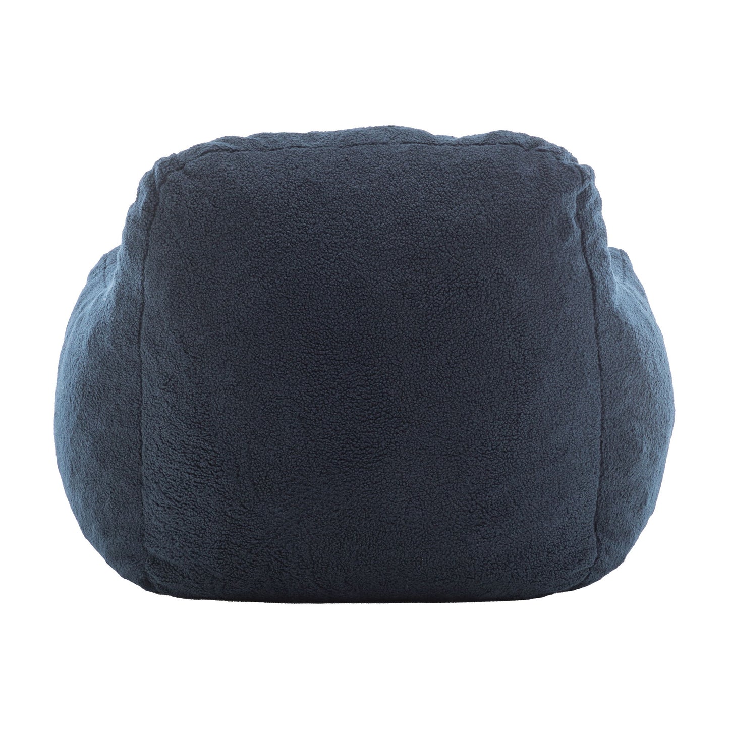 Comfy Bean Bag Chair With Filler, Tufted Memory Foam Sofa, Teddy Fabric, Fluffy And Cozy Seating For Dorm, Apartment, Or Living Room - Dark Blue