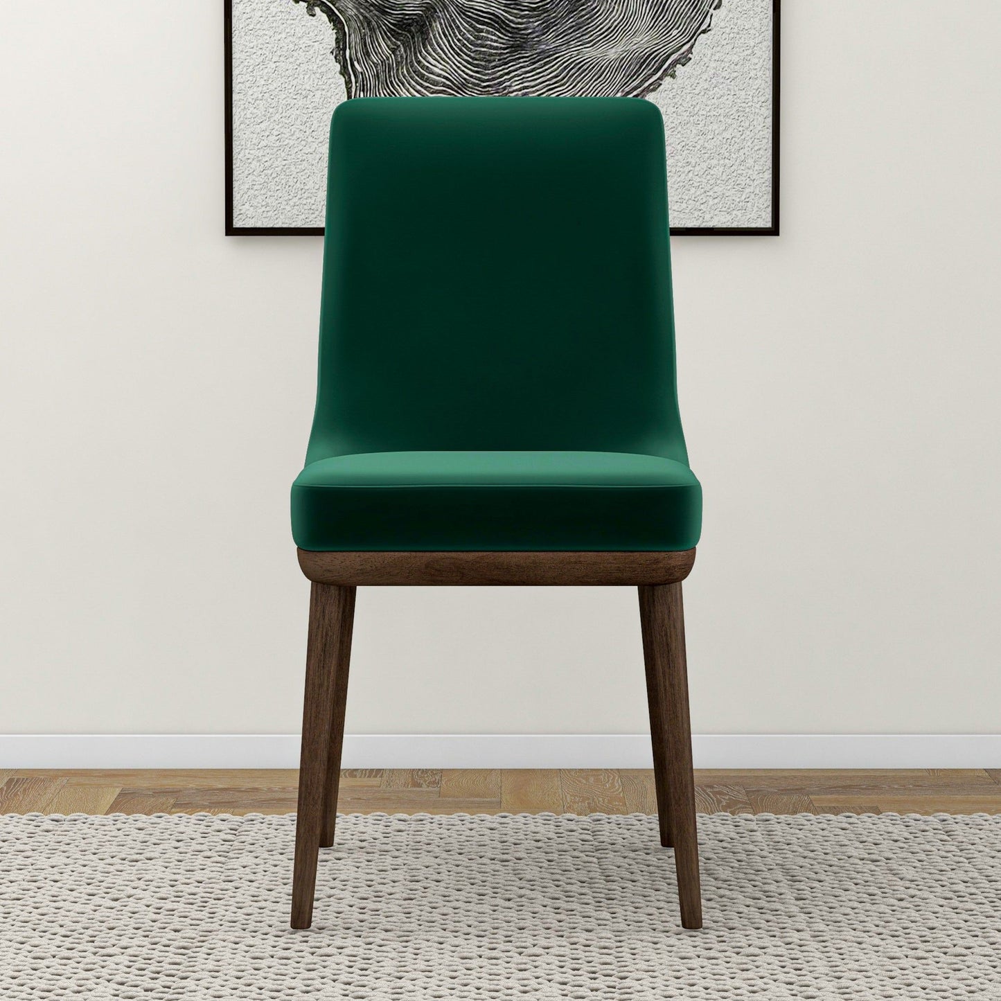 Kate - Mid-Century Modern Dining Chair (Set of 2) - Fabric - Multi