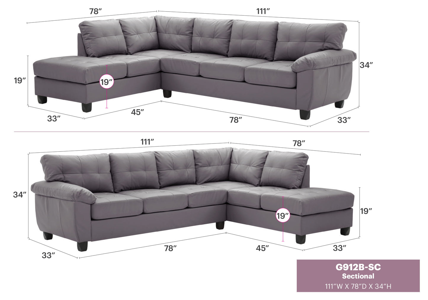 Gallant - Sectional - Gray