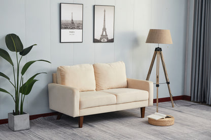 Stationary Loveseat - Beige