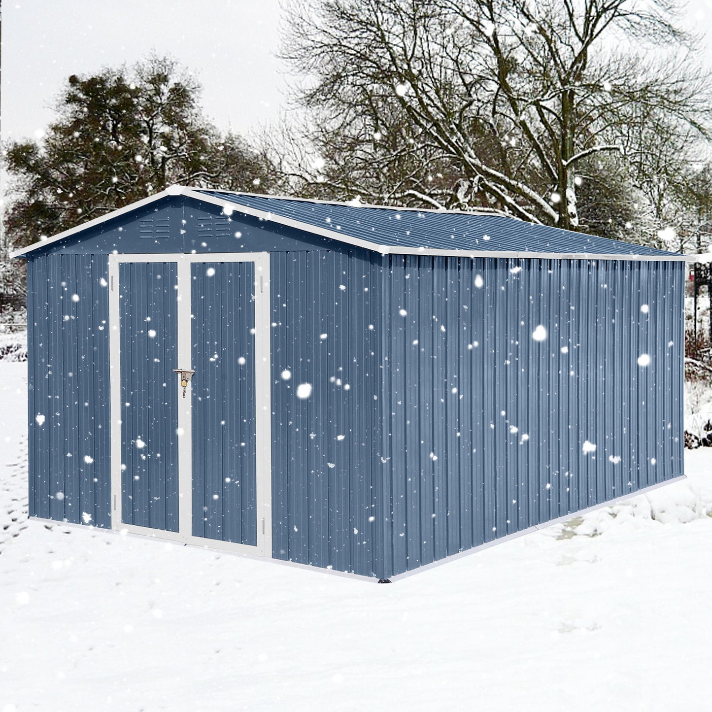 10'x12' Garden Sheds Outdoor Storage Sheds - Blue