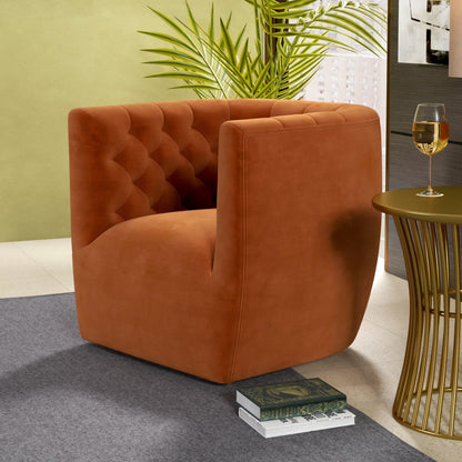 Delaney - Swivel Chair - Burnt Orange
