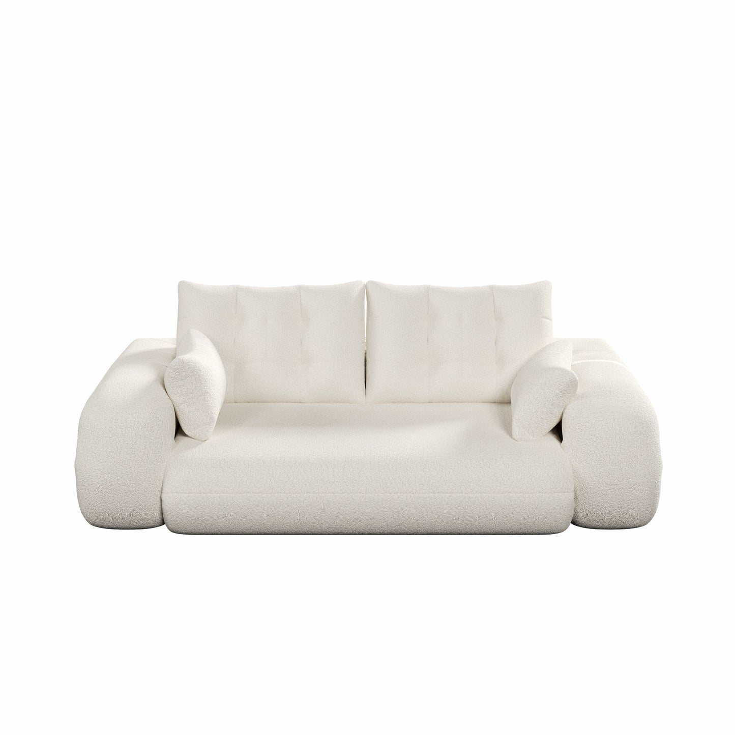 Human Dog Bed, Lazy Sofa Couch, Multifunctional Foldable Sofa Bed, 3 In 1 Teddy Fabric Sleeper Sofa Bed For Living Room Guest Bed, Playroom - Beige