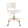 Tania - Contemporary Task Chair - Gold / Cream