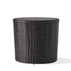 Barrel Side Table With Handcrafted Details - Brown
