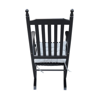 Wooden Porch Rocker Chair, Without Mat - Black