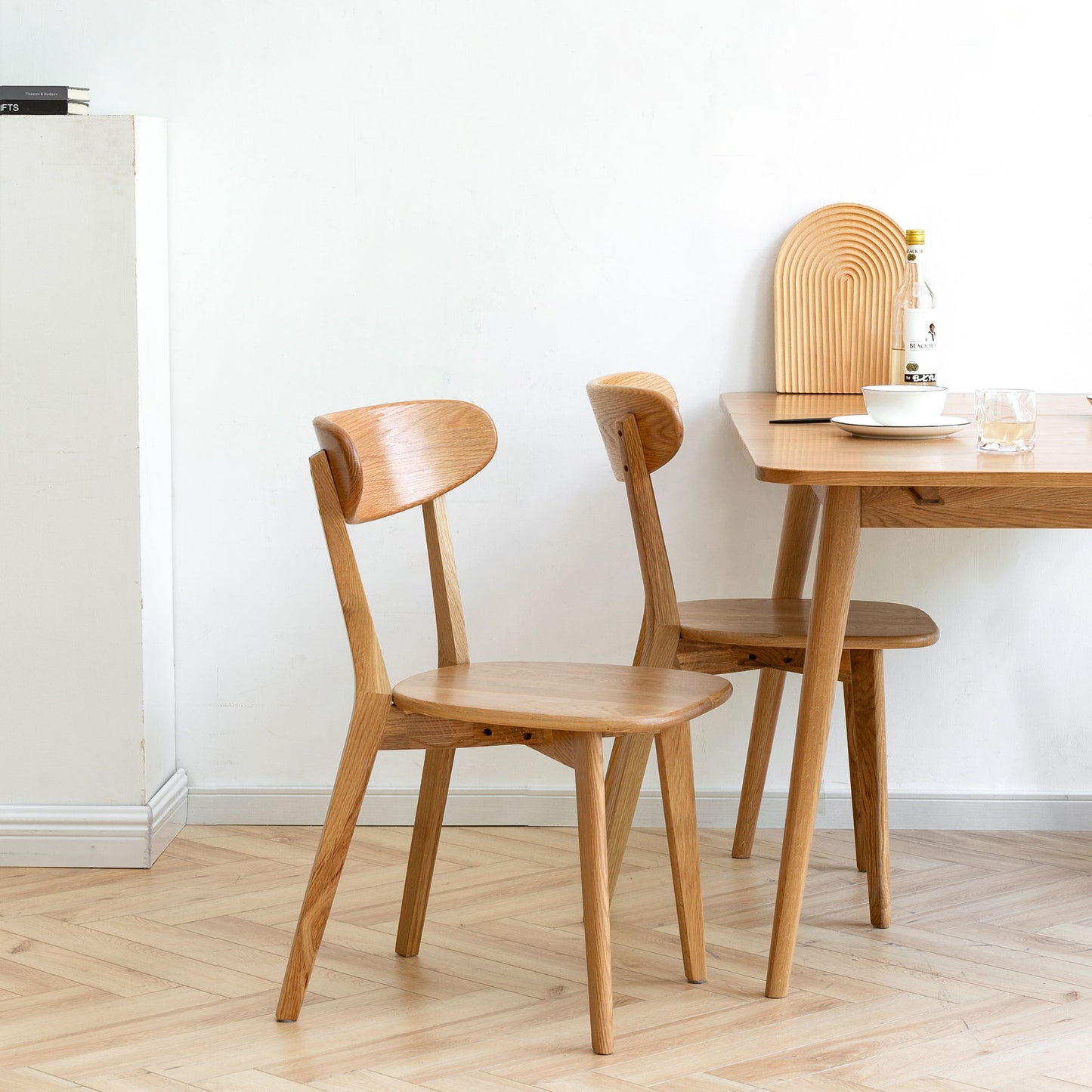 Simple Dining Chair, Solid Chair Table For Living Room Chair - Natural