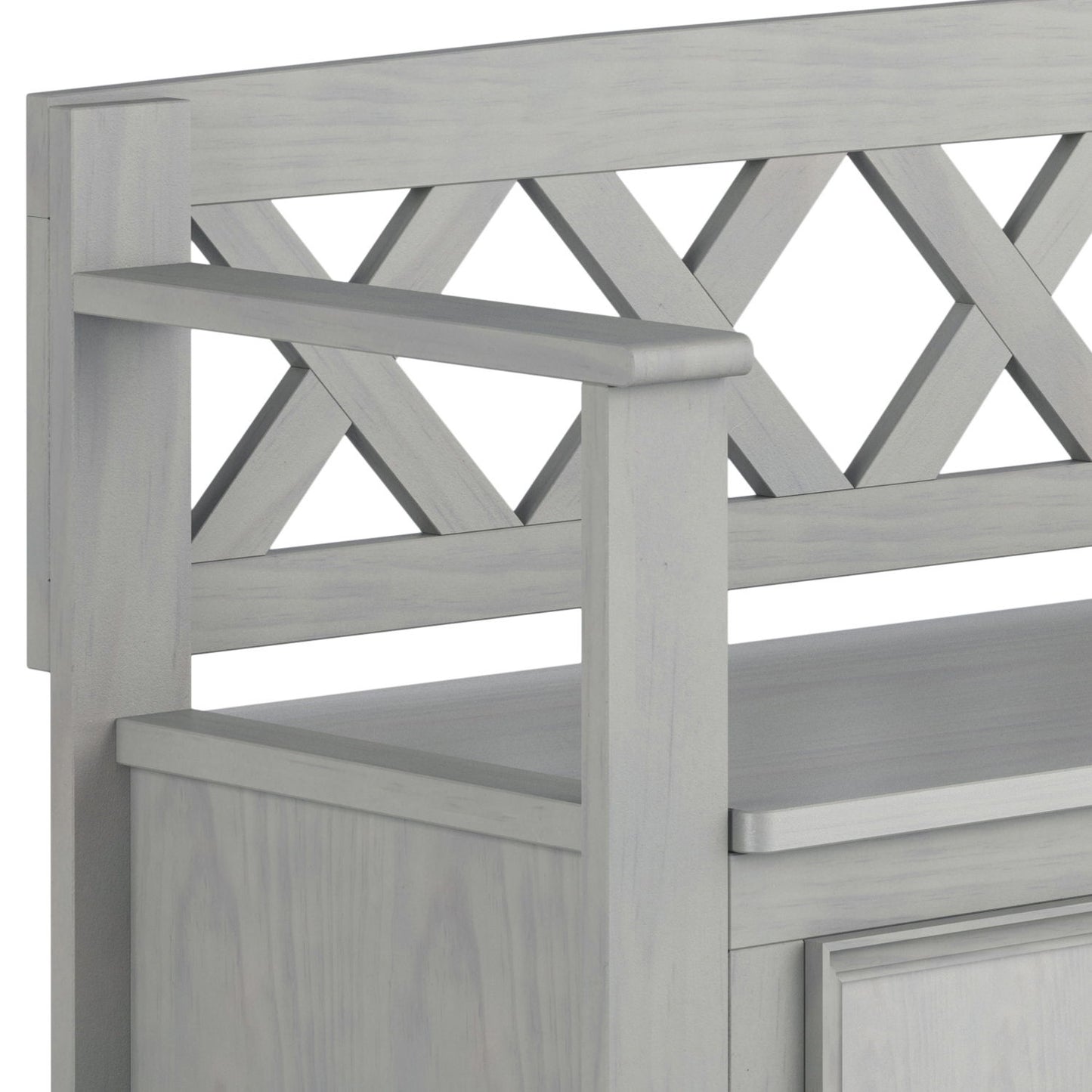 Amherst - Entryway Storage Bench - Fog Gray