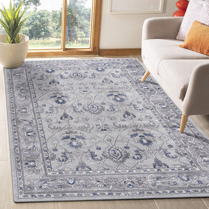 Marfi - 5' X 7' Oriental Area Rug - Gray / Blue