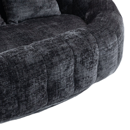 High Back Durable Comfort Bean Bag Sofa Couch For Adults And Kids - Black