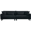 Modern Teddy Velvet Sofa, Comfort And Style For Living Spaces - Black