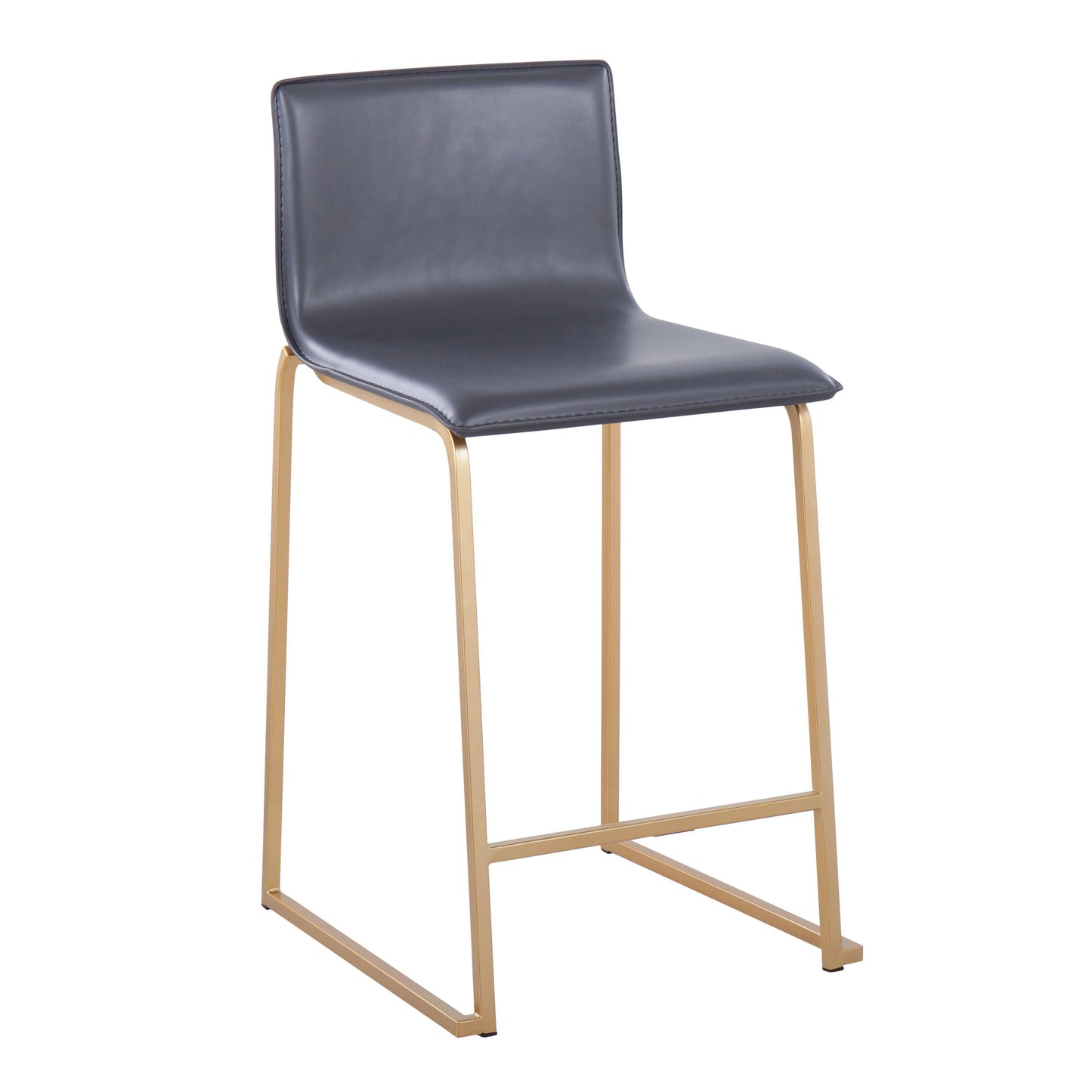 Mara - Contemporary Counter Stool (Set of 2) - Gold / Gray