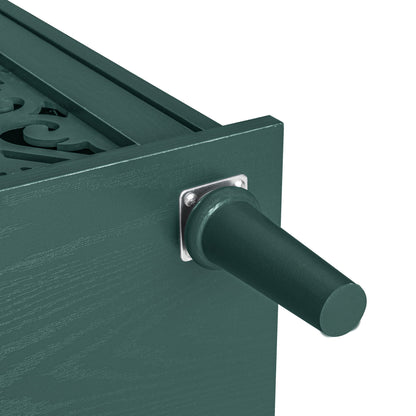 2 Door 2 Drawer Cabinet, American Furniture, Suitable For Bedroom, Living Room, Study - Dark Green