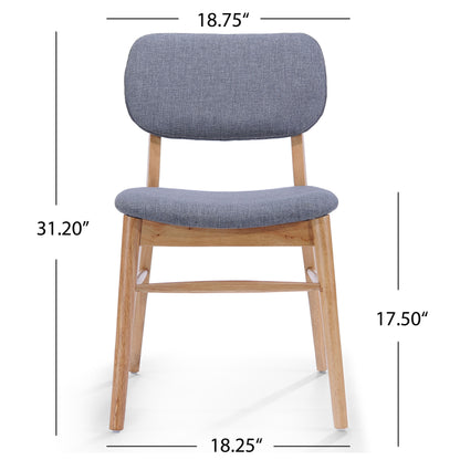 Voyager Upholstered Accent Chair With Splayed Legs And Wood Frame (Set of 2) - Gray