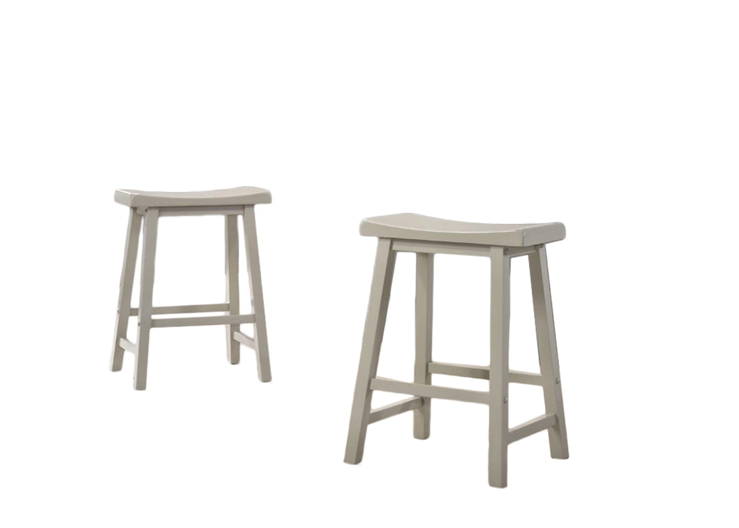 Alonzo - 17.5" Backless Ergonomic Counter Height Stool (Set of 2) - Light Gray