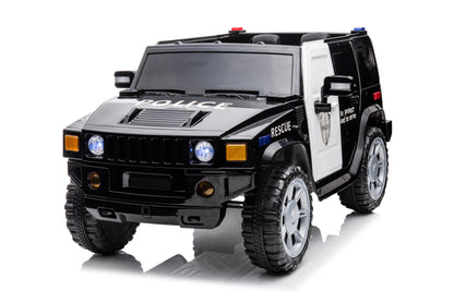 12V7A 30W*2 Four-Wheel Drive Leather Seat One Button Start, Forward And Backward, High And Low Speed, Music, Front Light, Power Display, Two Doors Can Open, 2.4G R / C, Seat Belt Four Wheel Absorber - Black