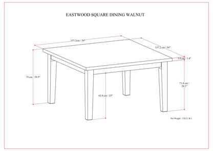 Eastwood - Square Dining Table - Brown - Wood