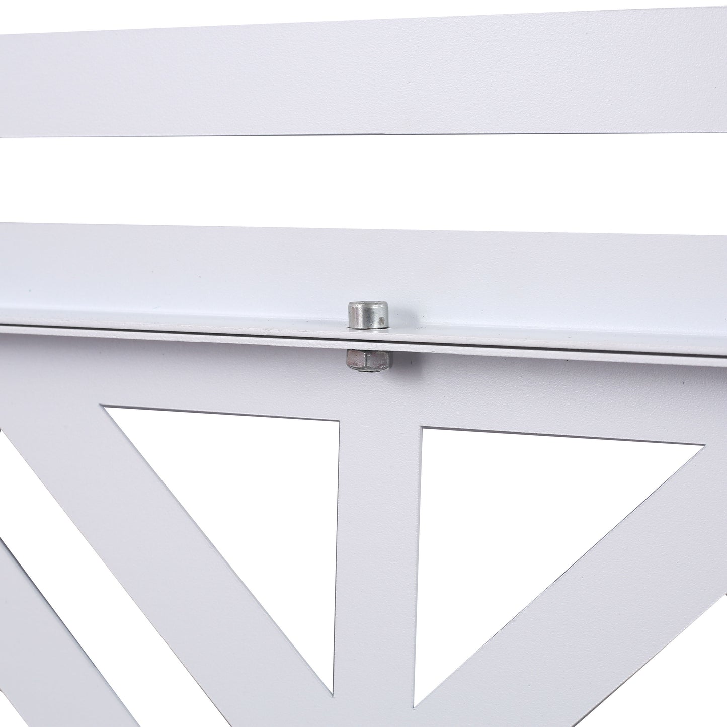 Outdoor & Indoor Privacy Screen Metal Privacy Screen, Freestanding Decorative Privacy Screen For Deck Balcony Patio, Privacy Fence Panels - White