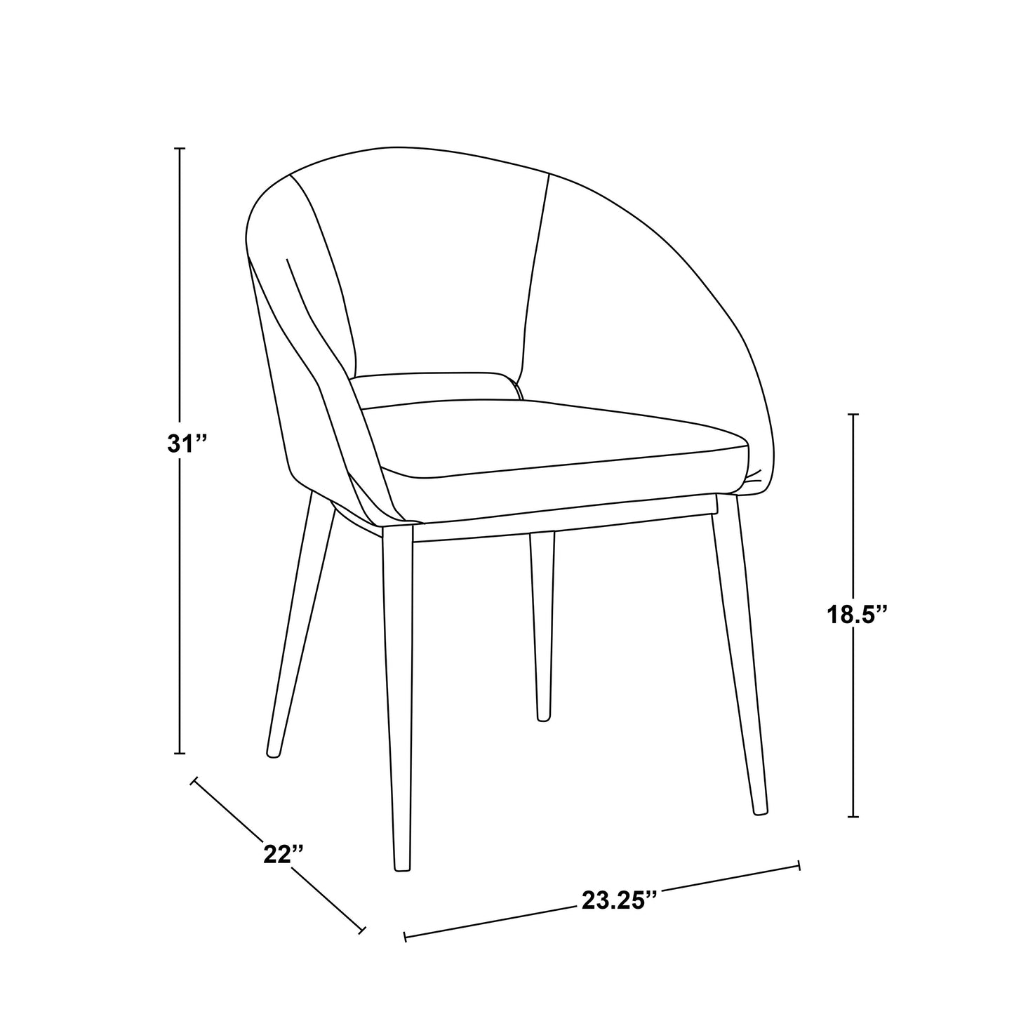 Renee - Contemporary Chair - Copper / Cream