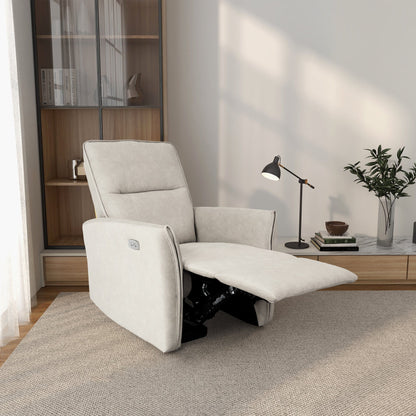 Asheville - Suede Recliner Chair - Cream