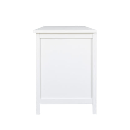 StylishTVcabinet, Entertainment CenterTV Stand, TVconsoletable, Media Console, Solidwood Frame, Changhong Glass Door, Metal Handle - Antique White