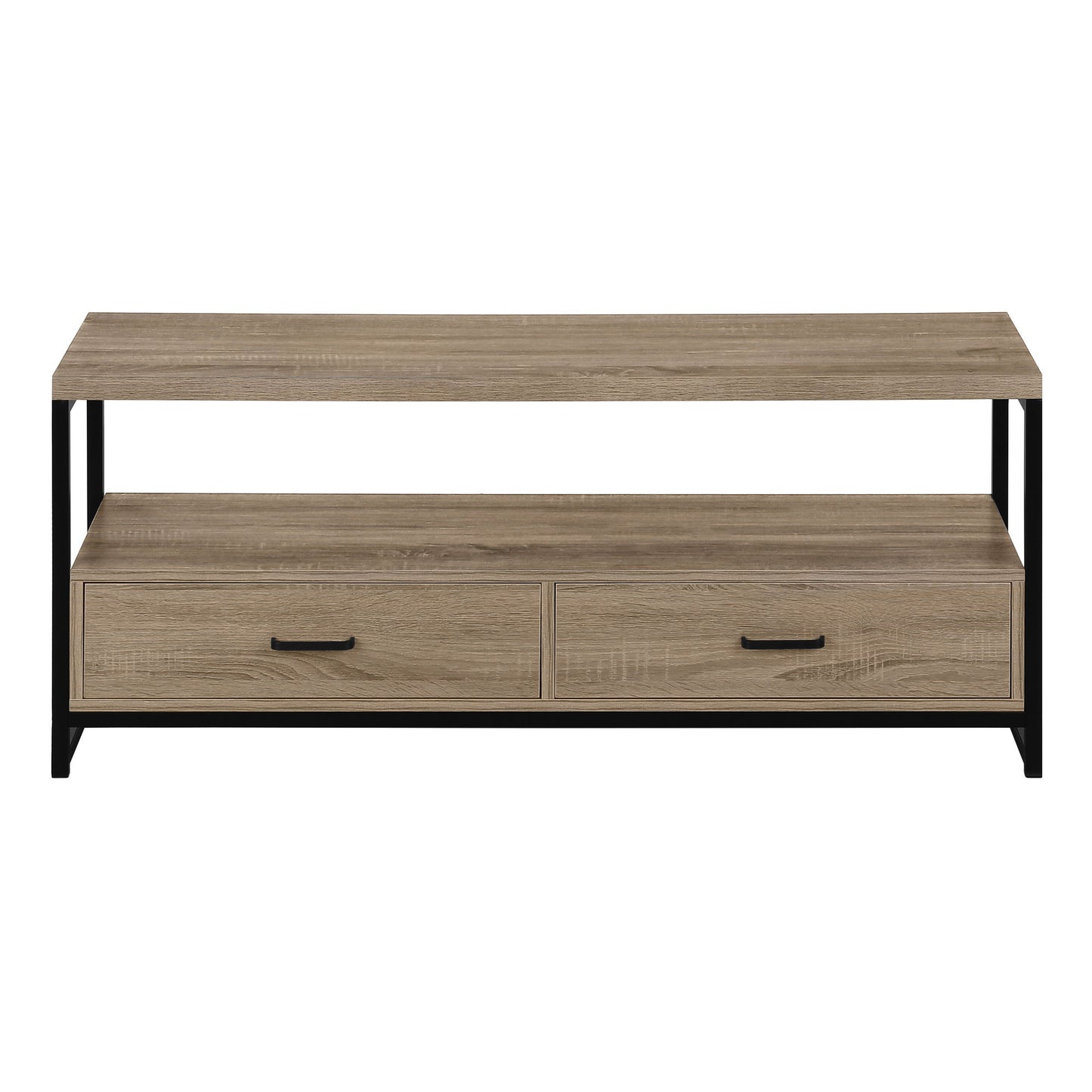 TV Stand, Console, Media Entertainment Center, Storage Drawers, Living Room, Bedroom, Contemporary, Modern - Taupe