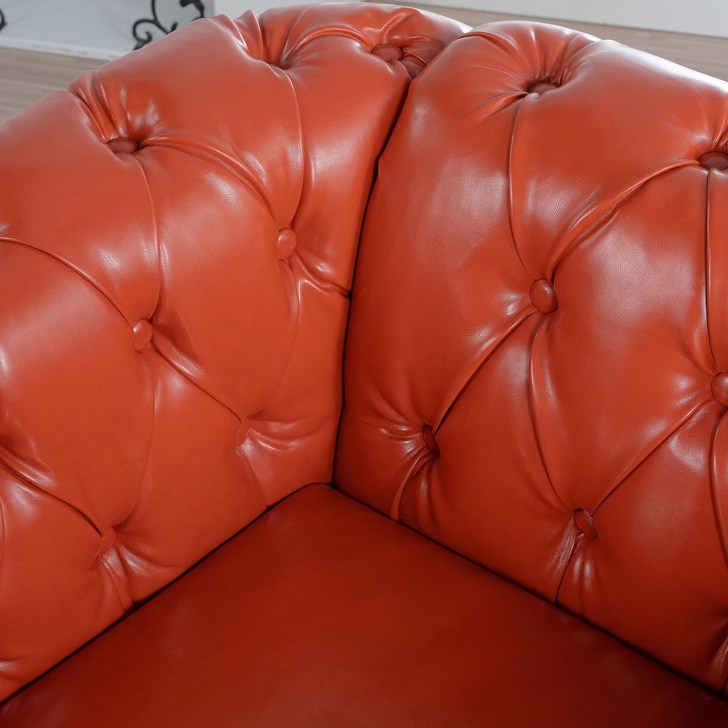 1 Seater Sofa For Living Room - Orange