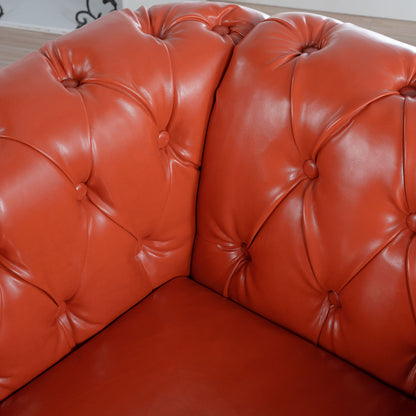 1 Seater Sofa For Living Room - Orange
